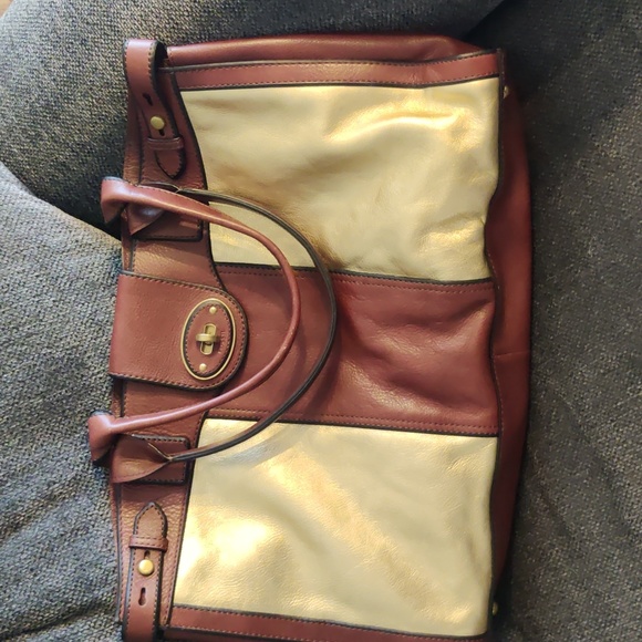 Nwt leather fossil weekender - Picture 1 of 6